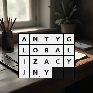 Hasło krzyżówkowe taki który przeciwdziała globalizacji - antyglobalizacyjny – rozwiązanie, synonimy, podpowiedzi i definicje krzyżówkowe