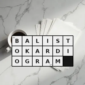 Hasło krzyżówkowe zapis drgań ciała uzyskany w czasie badania układu krążenia za pomocą balistokardiografu - balistokardiogram – rozwiązanie, synonimy, podpowiedzi i definicje krzyżówkowe