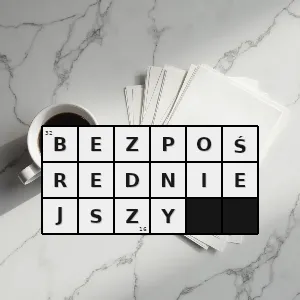 Hasło krzyżówkowe bardziej bezpośredni otwarty szczery - bezpośredniejszy – rozwiązanie, synonimy, podpowiedzi i definicje krzyżówkowe