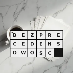 Hasło krzyżówkowe cecha czegoś co pojawia się po raz pierwszy co jest nietypowe i nieznane z przykładów z przeszłości niekoniecznie dotyczy zdarzeń postrzeganych jako pozytywne ponieważ może to być zarówno cecha n - bezprecedensowość – rozwiązanie, synonimy, podpowiedzi i definicje krzyżówkowe