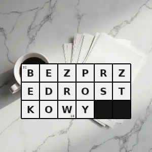 Hasło krzyżówkowe w językoznawstwie taki który jest bez przedrostka prefiksu - bezprzedrostkowy – rozwiązanie, synonimy, podpowiedzi i definicje krzyżówkowe