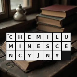 Hasło krzyżówkowe związany z chemiluminescencją zjawiskiem emisji fal świetlnych wytworzonych w wyniku niektórych reakcji chemicznych - chemiluminescencyjny – rozwiązanie, synonimy, podpowiedzi i definicje krzyżówkowe