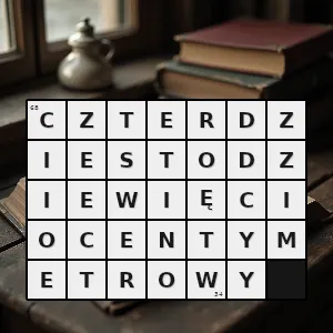 Hasło krzyżówkowe taki który ma czterdzieści dziewięć centymetrów długości szerokości grubości wysokości lub głębokości - czterdziestodziewięciocentymetrowy – rozwiązanie, synonimy, podpowiedzi i definicje krzyżówkowe