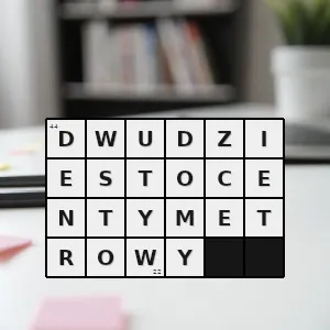 Hasło krzyżówkowe o urządzeniu pomiarowym taki którego przedział obejmuje dwadzieścia centymetrów - dwudziestocentymetrowy – rozwiązanie, synonimy, podpowiedzi i definicje krzyżówkowe