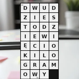 Hasło krzyżówkowe taki który waży dwadzieścia dziewięć kilogramów - dwudziestodziewięciokilogramowy – rozwiązanie, synonimy, podpowiedzi i definicje krzyżówkowe