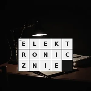Hasło krzyżówkowe w sposób elektroniczny na zasadach elektroniki - elektronicznie – rozwiązanie, synonimy, podpowiedzi i definicje krzyżówkowe