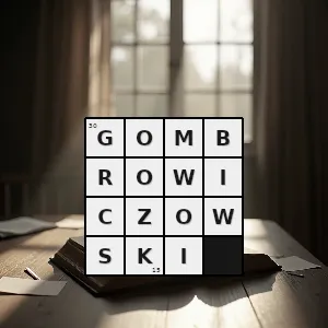 Hasło krzyżówkowe charakterystyczny dla gombrowicza podobny do elementów jego twórczości jego pisarstwa - gombrowiczowski – rozwiązanie, synonimy, podpowiedzi i definicje krzyżówkowe