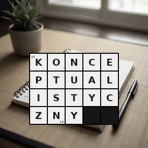 Hasło krzyżówkowe konceptualnie - konceptualistyczny – rozwiązanie, synonimy, podpowiedzi i definicje krzyżówkowe