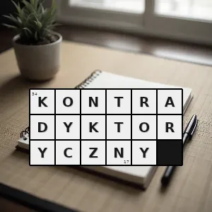 Hasło krzyżówkowe kontradyktoryjny - kontradyktoryczny – rozwiązanie, synonimy, podpowiedzi i definicje krzyżówkowe