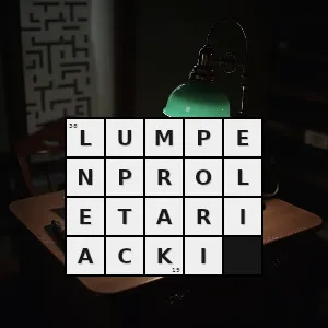 Rozwiązanie krzyżówki: związany z lumpenproletariatem grupą społeczną - lumpenproletariacki | hasła, synonimy i podpowiedzi Hasło krzyżówkowe związany z lumpenproletariatem grupą społeczną - lumpenproletariacki – rozwiązanie, synonimy, podpowiedzi i definicje krzyżówkowe