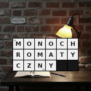 Hasło krzyżówkowe jednobarwny - monochromatyczny – rozwiązanie, synonimy, podpowiedzi i definicje krzyżówkowe