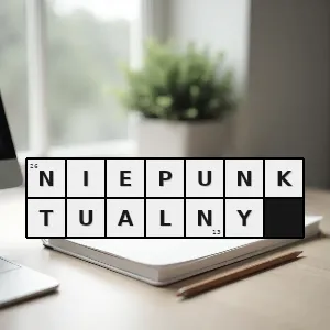 Rozwiązanie krzyżówki: o człowieku taki który nie robi czegoś najczęściej nie pojawia się na czas - niepunktualny | hasła, synonimy i podpowiedzi Hasło krzyżówkowe o człowieku taki który nie robi czegoś najczęściej nie pojawia się na czas - niepunktualny – rozwiązanie, synonimy, podpowiedzi i definicje krzyżówkowe