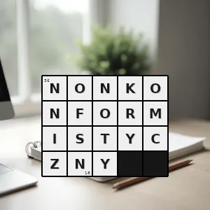 Hasło krzyżówkowe o zachowaniu taki który wyraża brak konformizmu uległości - nonkonformistyczny – rozwiązanie, synonimy, podpowiedzi i definicje krzyżówkowe