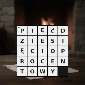 Rozwiązanie krzyżówki: taki który wynosi pięćdziesiąt procent - pięćdziesięcioprocentowy | hasła, synonimy i podpowiedzi Hasło krzyżówkowe taki który wynosi pięćdziesiąt procent - pięćdziesięcioprocentowy – rozwiązanie, synonimy, podpowiedzi i definicje krzyżówkowe