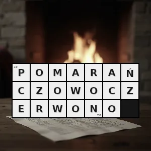 Rozwiązanie krzyżówki: w kolorze pomarańczowoczerwonym w kolorze czerwonym o pomarańczowym odcieniu - pomarańczowoczerwono | hasła, synonimy i podpowiedzi Hasło krzyżówkowe w kolorze pomarańczowoczerwonym w kolorze czerwonym o pomarańczowym odcieniu - pomarańczowoczerwono – rozwiązanie, synonimy, podpowiedzi i definicje krzyżówkowe