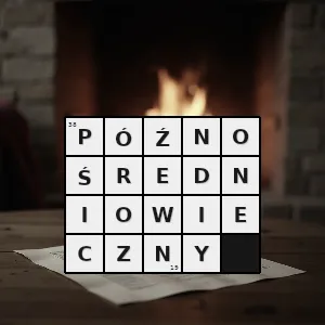 Hasło krzyżówkowe taki który powstał w późnym średniowieczu - późnośredniowieczny – rozwiązanie, synonimy, podpowiedzi i definicje krzyżówkowe