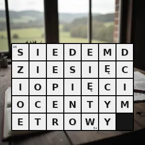 Rozwiązanie krzyżówki: taki który ma siedemdziesiąt pięć centymetrów długości szerokości grubości wysokości lub głębokości - siedemdziesięciopięciocentymetrowy | hasła, synonimy i podpowiedzi Hasło krzyżówkowe taki który ma siedemdziesiąt pięć centymetrów długości szerokości grubości wysokości lub głębokości - siedemdziesięciopięciocentymetrowy – rozwiązanie, synonimy, podpowiedzi i definicje krzyżówkowe