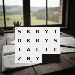 Hasło krzyżówkowe taki w którym nie można wyróżnić poszczególnych składników kryształów gołym okiem - skrytokrystaliczny – rozwiązanie, synonimy, podpowiedzi i definicje krzyżówkowe