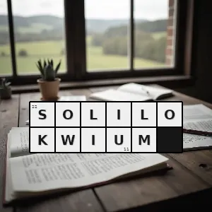 Hasło krzyżówkowe monolog sam ze sobą - solilokwium – rozwiązanie, synonimy, podpowiedzi i definicje krzyżówkowe