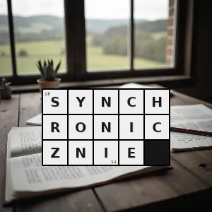 Rozwiązanie krzyżówki: synchroniczny - synchronicznie | hasła, synonimy i podpowiedzi Hasło krzyżówkowe synchroniczny - synchronicznie – rozwiązanie, synonimy, podpowiedzi i definicje krzyżówkowe