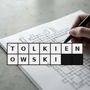 Hasło krzyżówkowe dotyczący tolkiena pisarza i jego dzieł odpowiada na pytanie czyj - tolkienowski – rozwiązanie, synonimy, podpowiedzi i definicje krzyżówkowe