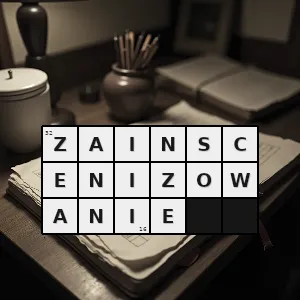 Hasło krzyżówkowe przygotowanie utworu do wystawienia na scenie - zainscenizowanie – rozwiązanie, synonimy, podpowiedzi i definicje krzyżówkowe