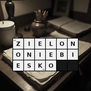 Hasło krzyżówkowe w kolorze pomiędzy zielonym a niebieskim - zielononiebiesko – rozwiązanie, synonimy, podpowiedzi i definicje krzyżówkowe