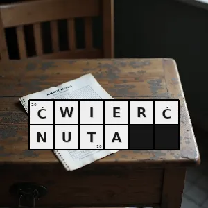 Hasło krzyżówkowe połowa nuty - ćwierćnuta – rozwiązanie, synonimy, podpowiedzi i definicje krzyżówkowe